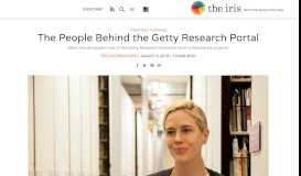 
							         The People Behind the Getty Research Portal | The Getty Iris								  
							    