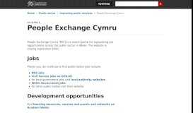 
							         The People Exchange Cymru Portal								  
							    