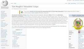 
							         The People's Volunteer Corps - Wikipedia								  
							    