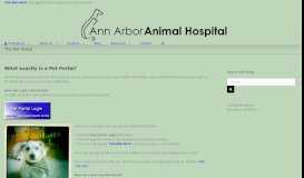 
							         The Pet Portal - Ann Arbor Animal Hospital								  
							    