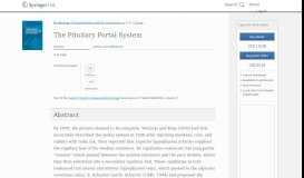 
							         The Pituitary Portal System | SpringerLink								  
							    