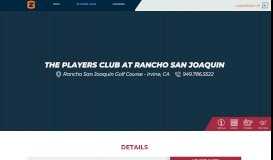 
							         The Players Club at Rancho San Joaquin | Golf Group | Golfzing								  
							    