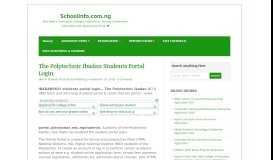 
							         The Polytechnic Ibadan Students Portal Login - Schoolinfo.com.ng								  
							    