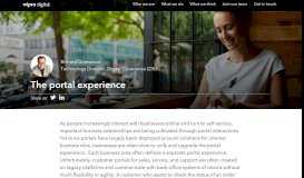 
							         The portal experience - Wipro Digital								  
							    