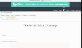 
							         The Portal - Ibiza DJ listings | Ibiza Spotlight								  
							    