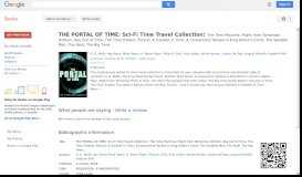 
							         THE PORTAL OF TIME: Sci-Fi Time Travel Collection: The Time ... - Google Books Result								  
							    
