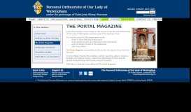 
							         The Portal - Personal Ordinariate of Our Lady of Walsingham								  
							    
