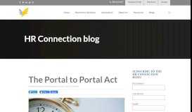 
							         The Portal to Portal Act - Blog - Employment Enterprises, Inc.								  
							    