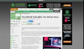 
							         The POrTAl TwO ARG: The Whole Story - Gamasutra								  
							    