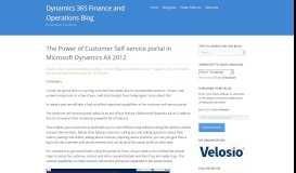 
							         The Power of Customer Self-service portal in Microsoft Dynamics AX ...								  
							    