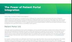 
							         The Power of Patient Portal Integration - Power2Practice								  
							    