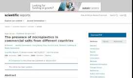 
							         The presence of microplastics in commercial salts from different ...								  
							    