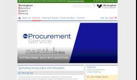 
							         The Procurement Service | Birmingham Education Support Services								  
							    