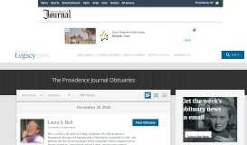 
							         The Providence Journal Recent Obituaries: All of The ... - Legacy.com								  
							    