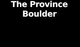 
							         The Province Boulder								  
							    