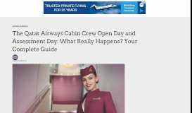 
							         The Qatar Airways Cabin Crew Open Day and Assessment ...								  
							    