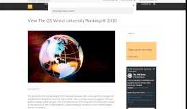 
							         The QS World University Rankings® 2018 have been released!								  
							    