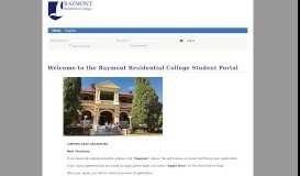 
							         the Raymont Residential College Student Portal								  
							    