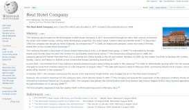 
							         The Real Hotel Company - Wikipedia								  
							    