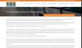 
							         The real meaning of Board of directors portal – SGS								  
							    