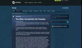 
							         The REAL Portal/Half-Life Timeline :: Portal General Discussions								  
							    