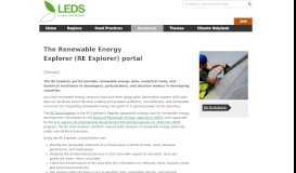 
							         The Renewable Energy Explorer (RE Explorer) portal								  
							    