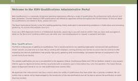 
							         the RHS Qualifications Administrative Portal								  
							    