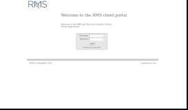 
							         the RMS client portal								  
							    