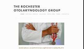 
							         The Rochester Otolaryngology Group								  
							    