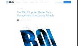 
							         The ROI of Supplier Master Data Management for Accounts Payable								  
							    