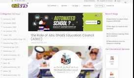 
							         The Role of Abu Dhabi Education Council (ADEC) - Edsys								  
							    