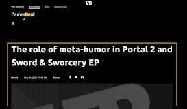 
							         The role of meta-humor in Portal 2 and Sword & Sworcery EP ...								  
							    