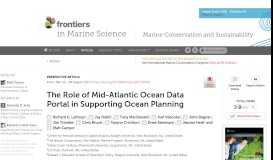 
							         The Role of Mid-Atlantic Ocean Data Portal in Supporting ... - Frontiers								  
							    