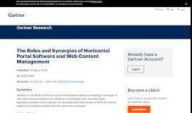 
							         The Roles and Synergies of Horizontal Portal Software and Web ...								  
							    