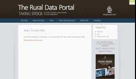 
							         The Rural Data Portal | Contact HAC								  
							    