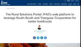 
							         The Rural Solutions Portal: IFAD's web platform to leverage South ...								  
							    