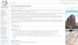 
							         The Sam Houston Hotel - Wikipedia								  
							    