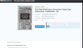 
							         The San Francisco Examiner from San Francisco, California on August ...								  
							    