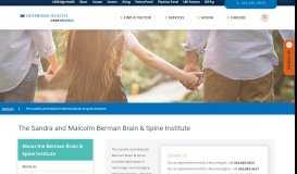 
							         The Sandra and Malcolm Berman Brain & Spine Institute - The only ...								  
							    