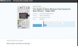 
							         The Santa Fe New Mexican from Santa Fe, New ... - Newspapers.com								  
							    