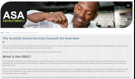 
							         The Scottish Social Services Council: An Overview - ASA Recruitment								  
							    
