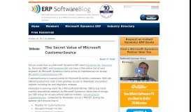 
							         The Secret Value of Microsoft CustomerSource - ERP Software Blog								  
							    