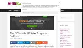 
							         The SEMrush Affiliate Program: BeRush | AffiliBuddy								  
							    