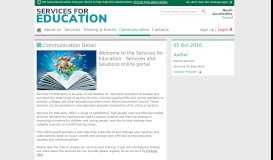 
							         the Services for Education - Services and Solutions online portal								  
							    
