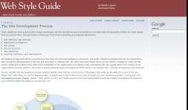 
							         The Site Development Process | Web Style Guide 3								  
							    