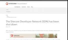 
							         The Sitecore Developer Network (SDN) has been shut down · Sitecore ...								  
							    