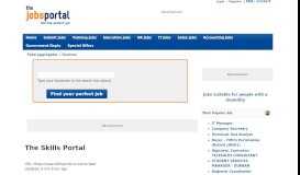 
							         The Skills Portal | The Jobs Portal								  
							    