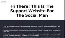 
							         The Social Man Helpdesk								  
							    