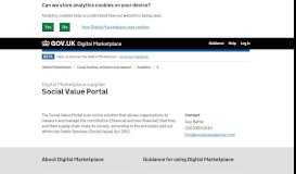 
							         The Social Value Portal – Digital Marketplace								  
							    