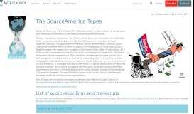 
							         The SourceAmerica Tapes - WikiLeaks								  
							    